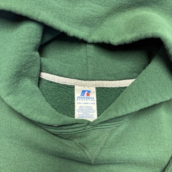Vintage Russell Athletic Hoodie Sweatshirt Mens XXL 26.5x28 Cut Short Sleeve Y2K - Picture 7 of 9